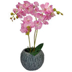 60cm Artificial Luxury Orchid -Triple Stem - Pink Realistic Plant in Pink