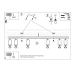 Steel Ceiling Lamp - Modern Design, GU10 Bulb - Industrial Style Décor - Best Value