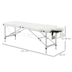 Foldable Massage Table Professional Salon SPA Facial Couch Bed Black and Orange