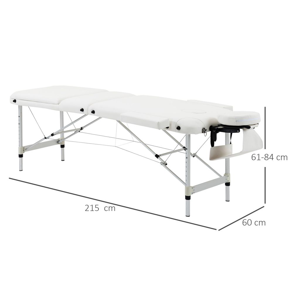 Foldable Massage Table Professional Salon SPA Facial Couch Bed Black and Orange