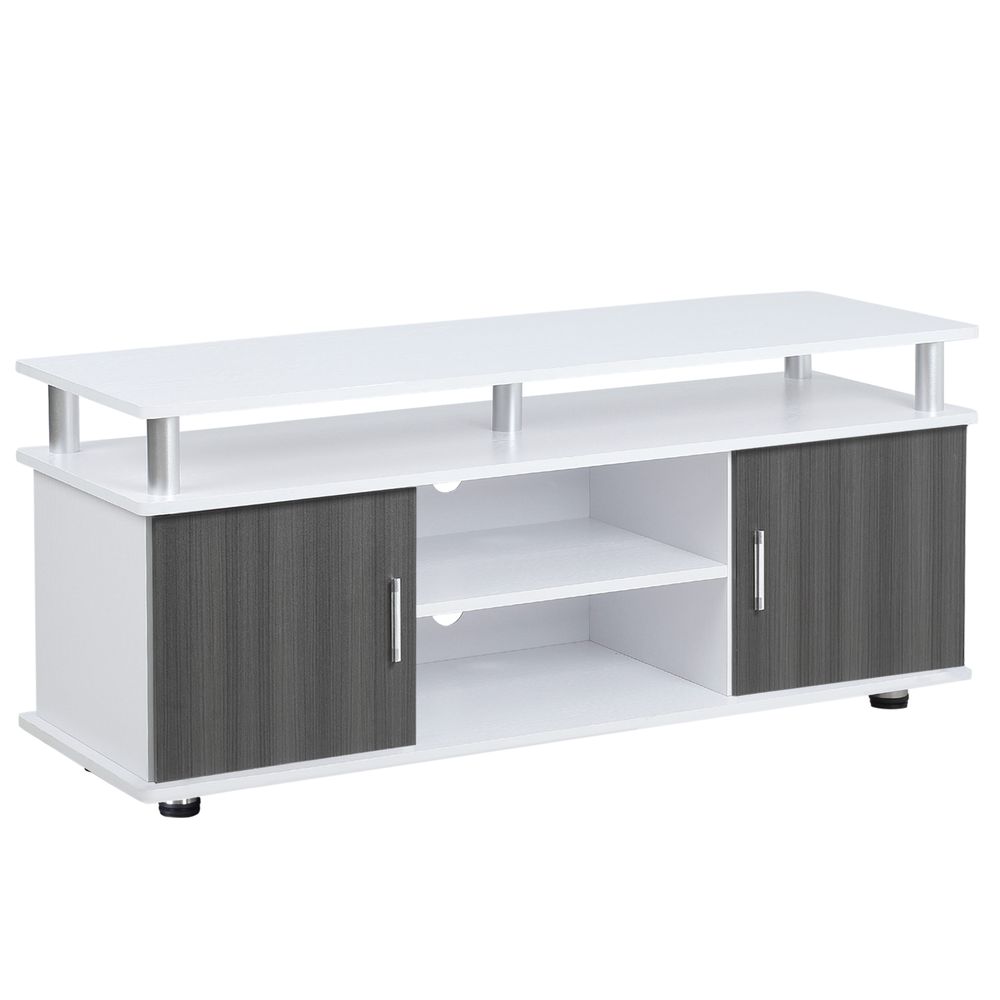 TV Stand Entertainment Center Media Console Storage - Grey, White