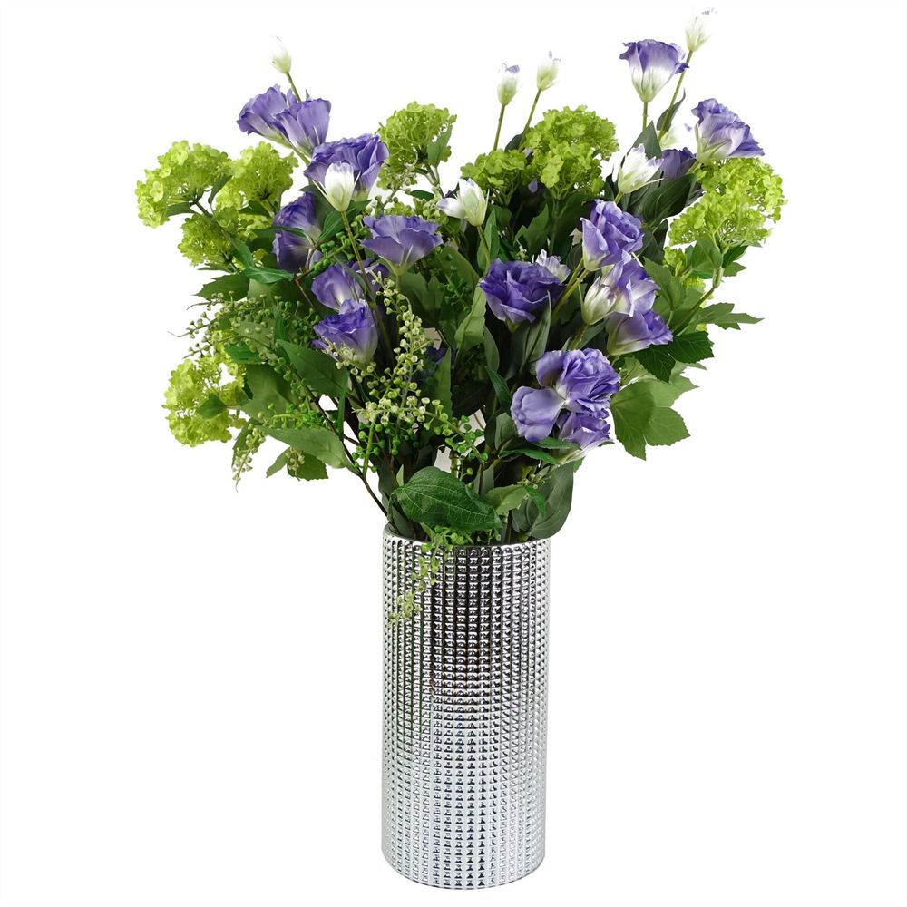 Pack of 6 x 80cm Artificial Purple Wild Rose Stem - 36 Flowers with Each Detail