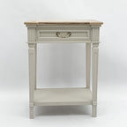 Handcrafted Wooden Side Table - 1 Drawer, 78cm