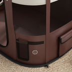 Portable Dog Pen for Puppies, Rabbits, Kittens, Guinea - Brown