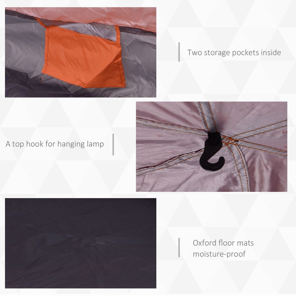 4 Person Pop Up Tent: Camping, Festival, Hiking - Family Shelter, Portable