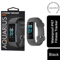 Waterproof Bluetooth Fitness Tracker with Heart Rate Monitor and Step Counter - Black