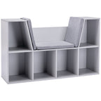 Kids Bookcase Shelf Storage Cabinet Unit, Living Room Sideboard w/Six Compartments for Toys, Books - Grey