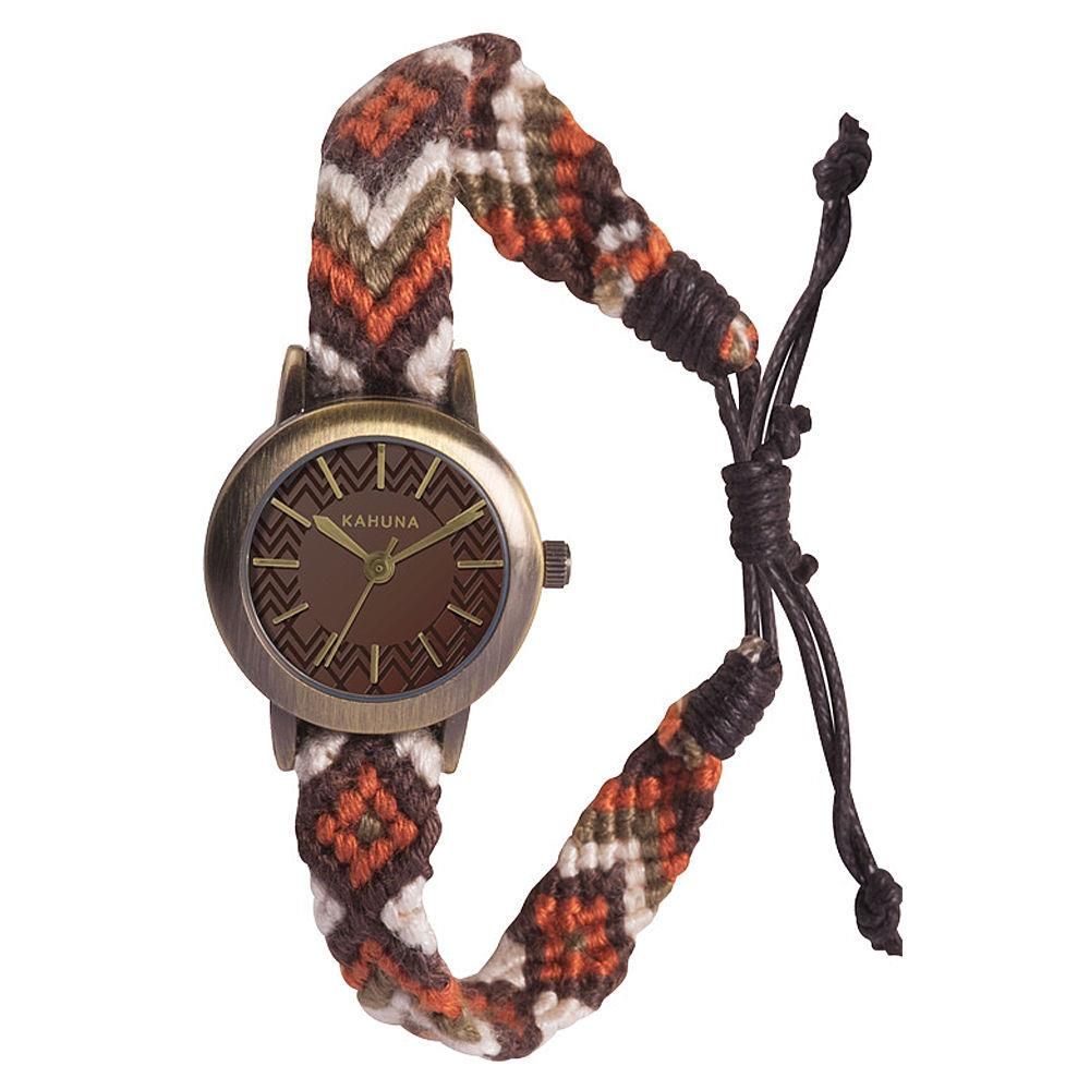 Kahuna Ladies Brown Dial Friendship Watch -! Limited stock, needs re-battery. Fabric strap. KLF-0022L