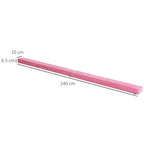 Balance Beam Trainer: Foldable, Pink Suede Gymnastics Equipment for Home., versatile, and safe