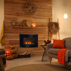 Electric Wall Mounted Fire Place Slimline Plasma Fan Heater Backlit 900/1800W