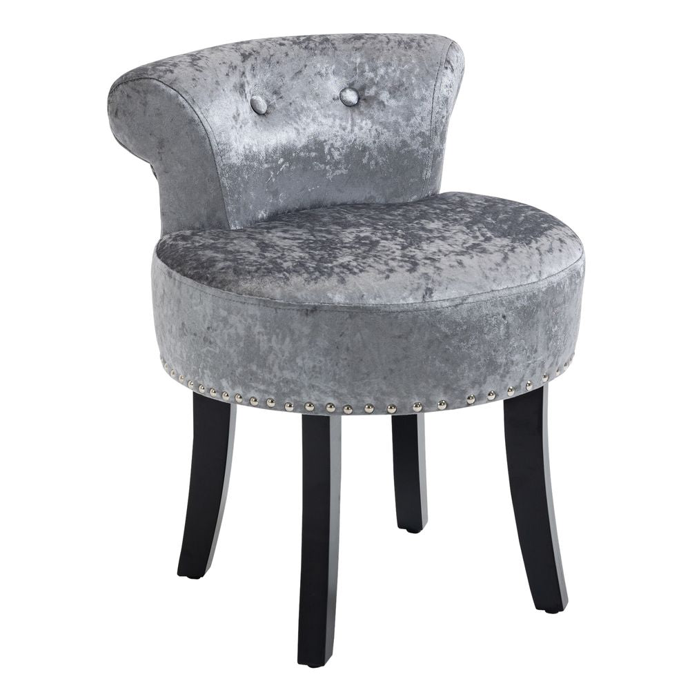 Elegant Grey Dressing Table Stool - Comfortable Seating
