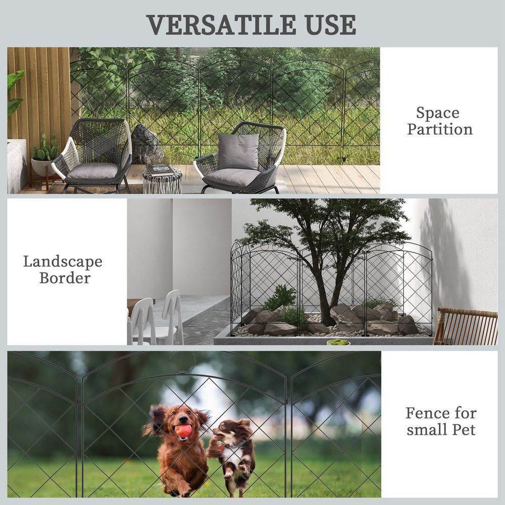 Decorative Garden Fencing: 43in x 11.4ft Steel Edging, & Stylish