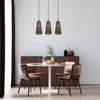 Retro Industrial Vintage Rattan Ceiling Pendant - 3 Head Natural Wicker Basket Style - Materials - Dimmable - Free Shipping
