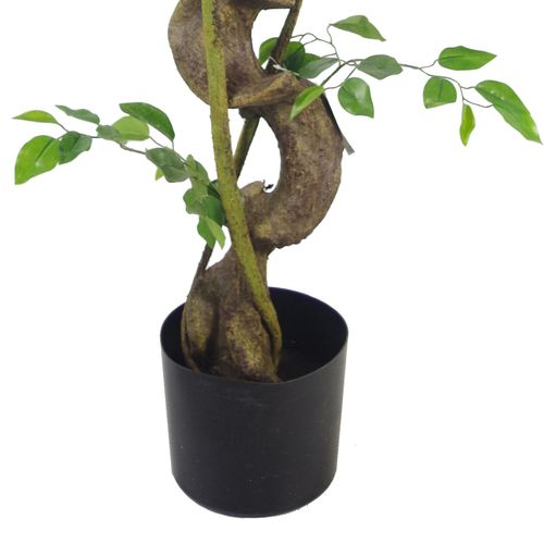 120cm Twisted Trunk Artificial Japanese Fruticosa Style Ficus Tree with Beautiful Detail