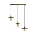 4 Head Vintage Industrial Brushed Brass Ceiling Pendant Easy Fit Light Metal 22cm Ceiling Lighting Shade