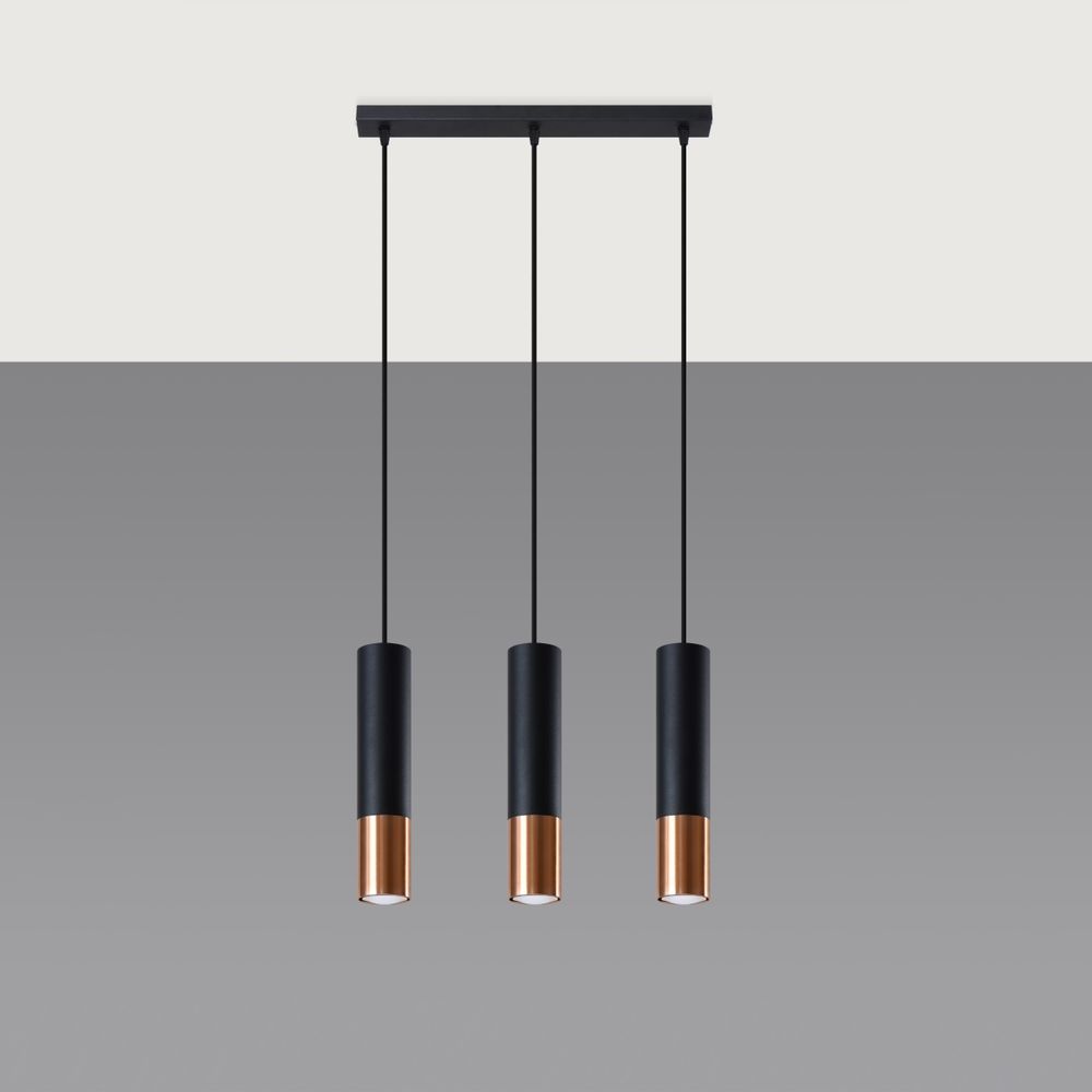 Pendant lamp steel Loopez modern Design GU10 with Light Detail