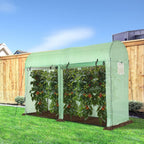 10ft x 3ft Plant Tomato Greenhouse - Double Doors - 4 Windows
