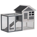 122cm Wooden Rabbit Hutch Bunny Cage Pet House with Tray Ladder Run
