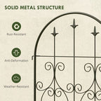 Set of 2 Metal Garden Trellis, Outdoor Trellis Panels, 150 x 50 cm