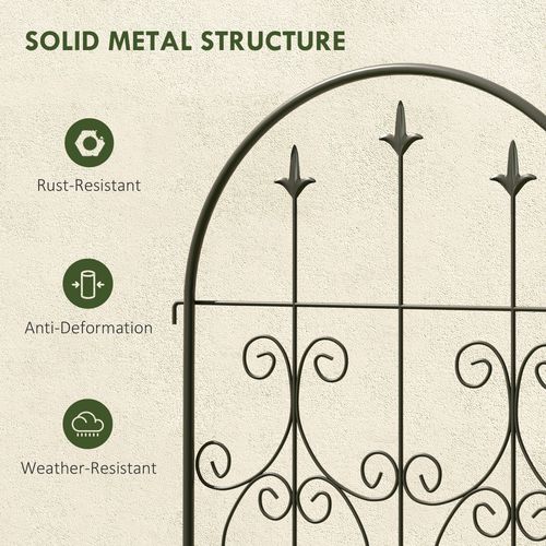 Set of 2 Metal Garden Trellis, Outdoor Trellis Panels, 150 x 50 cm