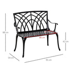 2-Seater Cast Aluminium Garden Bench Loveseat: Ergonomic & Stylish
