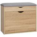 Entryway Shoe Bench & Storage Cabinet - Natural