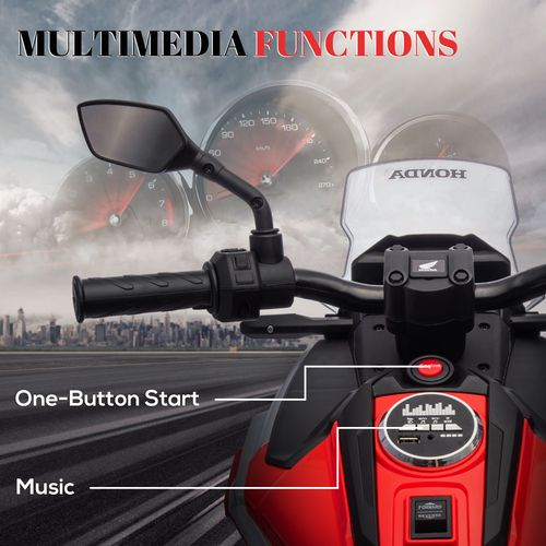 Honda Licensed 12V Kids Electric Motorbike w/ Music Headlights