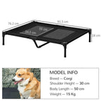 Large Pet Cot Portable Dog Cat Sleep Bed Elevated Camping Outdoor Black