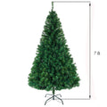 7ft 1100 Branch Christmas Tree - Artificial PVC - Metal Base - Green