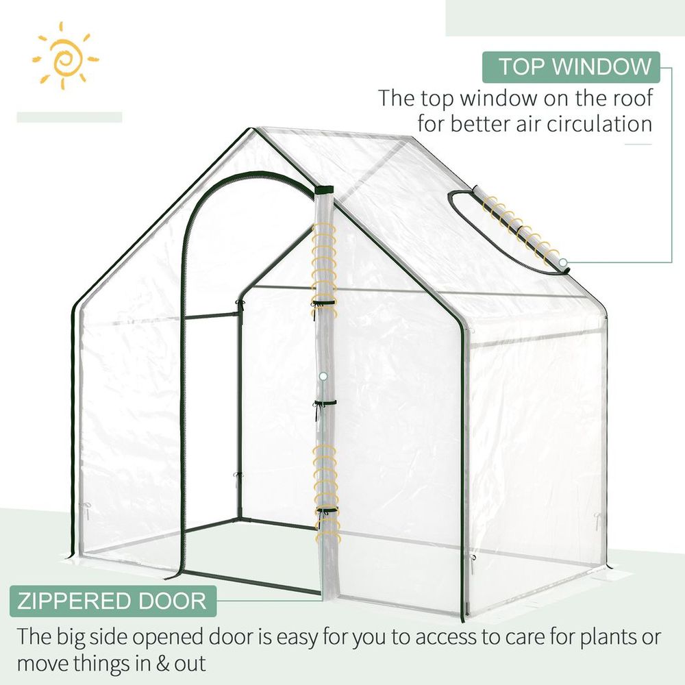 Portable Walk-in Greenhouse - Extend Growing Season, Protect Plants