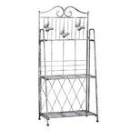 Indoor Outdoor Freestanding 3-Tier Garden Plant Stand Metal Flower Display Rack for Potted Plants Balcony Décor 44L x 25W x 96H cm