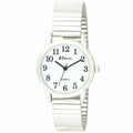 Men's Bold Number White Dial Silver Bracelet Watch