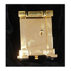 Gold Polished Brass Miniature Clock - French Mantel