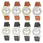 Men's Classic Leather Strap Watch - Quality Quartz Movement, Easy Read Arabic Dial