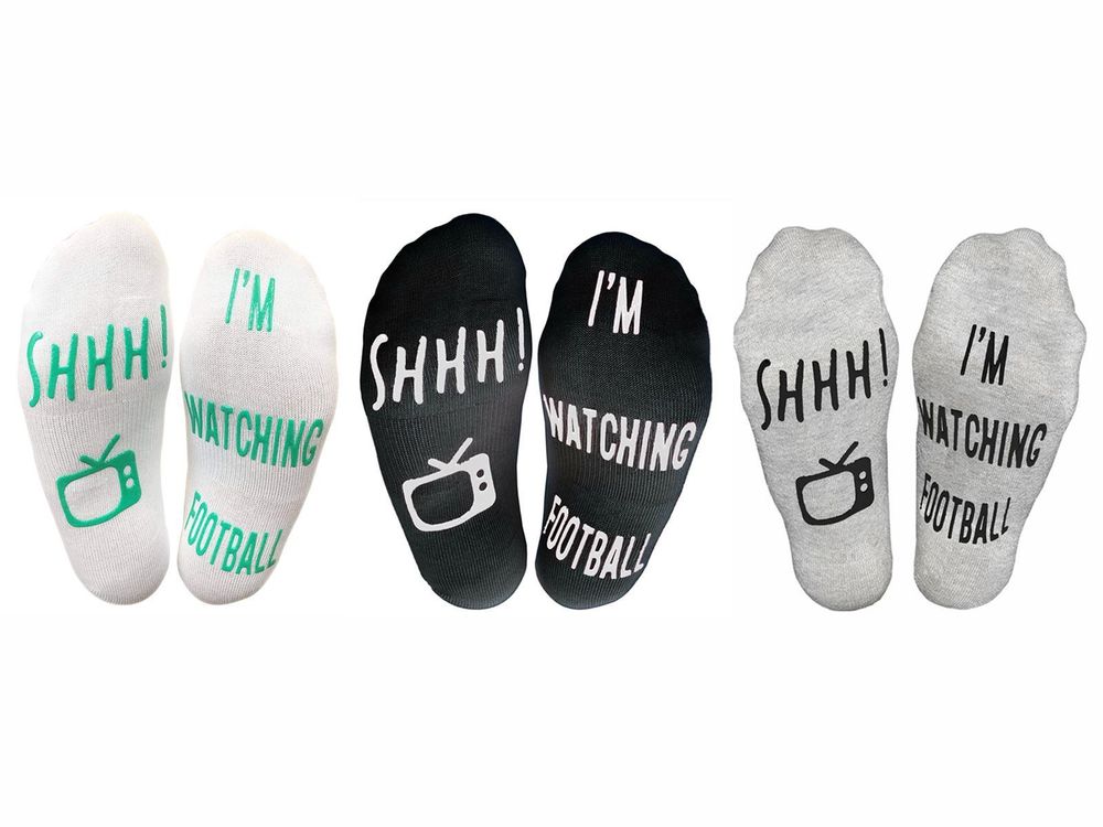 FOOTBALL SOCKS, Ankle-Length, Gender-Neutral, Machine Washable - Gift!