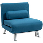 Single Folding 5 Position Convertible Sleeper Chair Sofa Bed