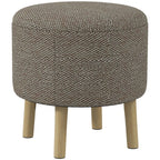 Storage Ottoman, Round Stool Chair with Cushioned Top, Hidden Space