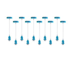 10 Pack Industrial Pendant Light Fitting, lampshade addable E27 Lamp Holder Fitting Set with PVC Cable with Designed Detail