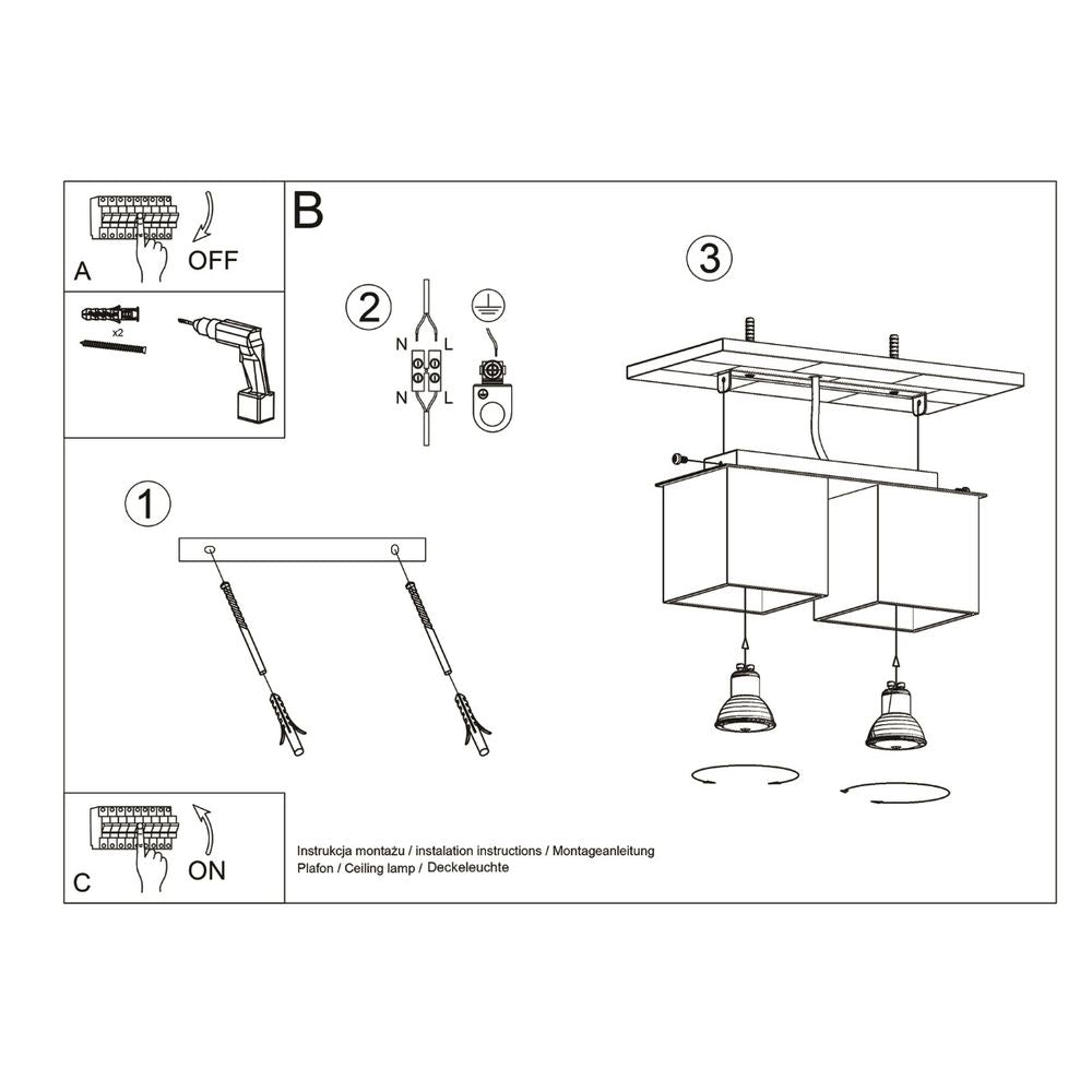 Quad Collection: Modern Design Ceiling Lamp, Aluminum, GU10 - Stylish Lighting!