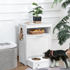 Pet Feeder Station Dog and Cat Food Storage Feeding Station Food Cabinet