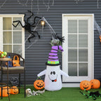 1.2m Witch Ghost Halloween Inflatable LED Pumpkin Lantern Weather-Resistant