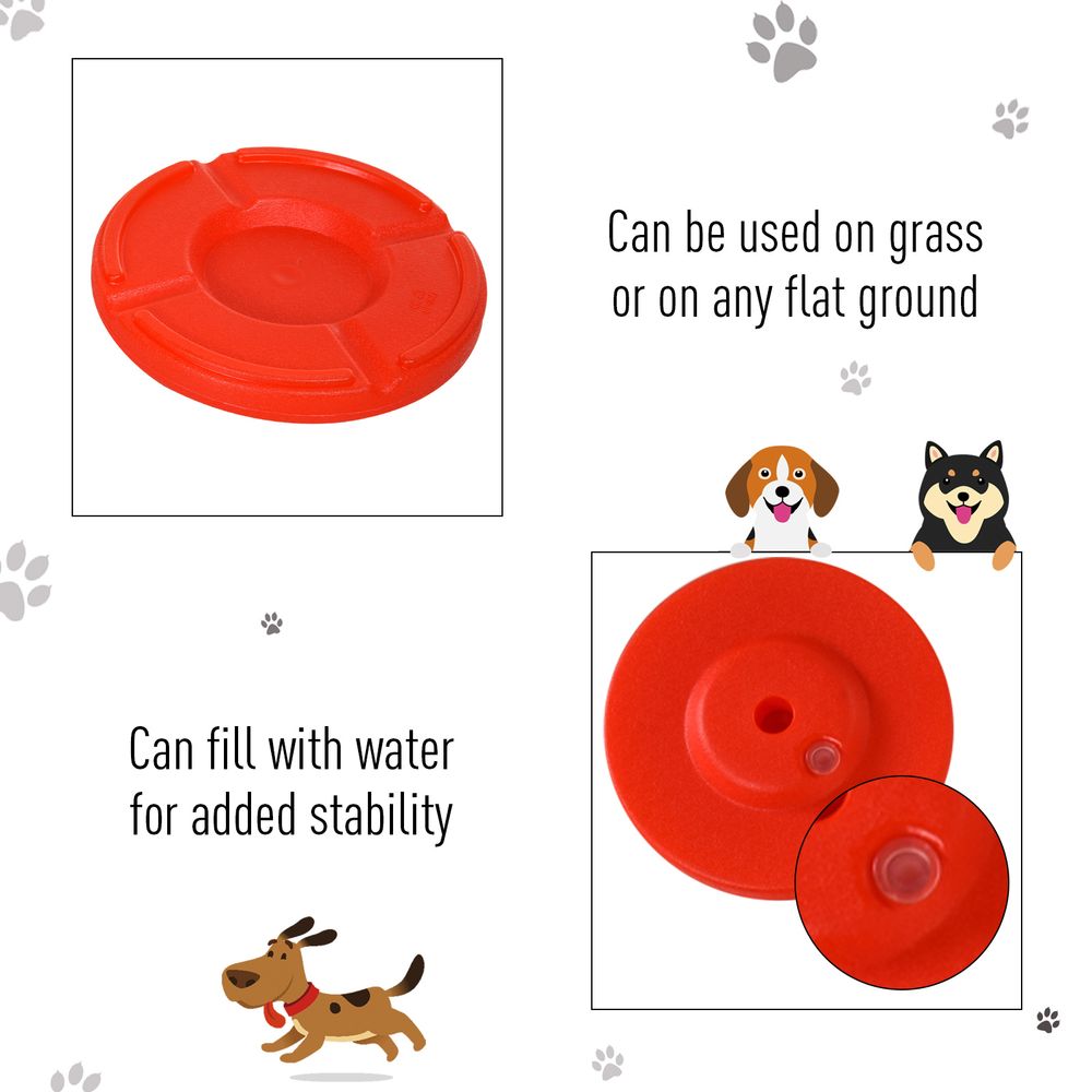 Dog Agility Equipment Training Portable Obstacle for Pet w/Adjustable Hurdles, Jumping Ring, Weave Poles