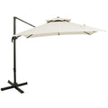Outdoor Steel Frame Cantilever Umbrella - Durable, Rotating, UV Protection