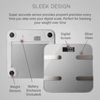 16-in-1 Health Bluetooth Smart Scale, Silver