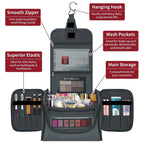 TOILETRY BAG - D.GREY - Travel Organizer with Multiple Compartments and Practical Design