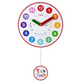 Acctim Matilda Pendulum Wall Clock - White 25cm - Time Teaching - Educational