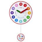 Acctim Matilda Pendulum Wall Clock - White 25cm - Time Teaching - Educational