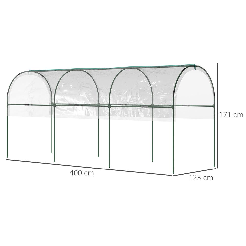 Tomato Greenhouse with Top Tap, Pointed Bottom and Guy Ropes, Clear