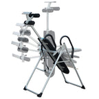 Gravity Inversion Table Foldable Therapy Bench Home Fitness Upside Down Stretching Home Gym Fitness Training Machine Black
