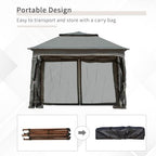 Garden Folding Tent Heavy Duty Pop Up Gazebo for Party Dark Grey